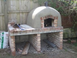 Pizza oven and outdoor cooking areas