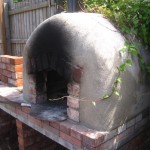 Pizza oven and outdoor cooking areas