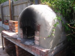 Pizza oven and outdoor cooking areas