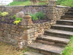 Traditional stone walling and landscape gardening