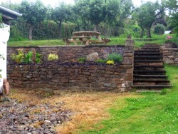 Traditional stone walling and landscape gardening